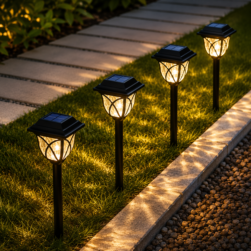 Outdoor Solar Pathway Lights – Waterproof LED Landscape Garden Lights