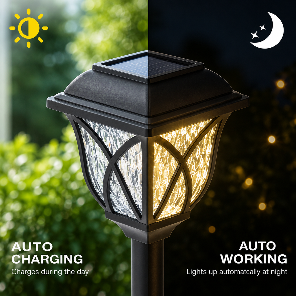 Outdoor Solar Pathway Lights – Waterproof LED Landscape Garden Lights
