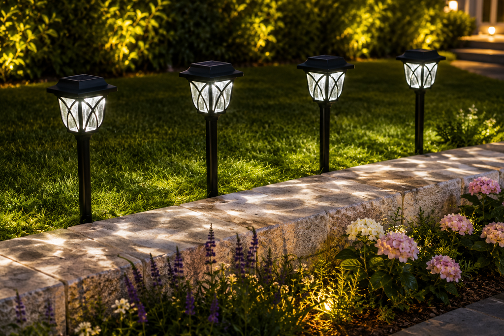 Outdoor Solar Pathway Lights – Waterproof LED Landscape Garden Lights